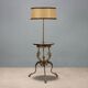 Lampadaire ancien avec table d’appoint en bronze et marbre, Italie, XXe siècle