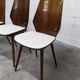 Set of 6 Baumann model 840 G2S chairs in varnished mahogany finish, 1963