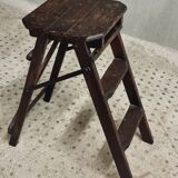 Old wooden stepladder library steps decorative foldable