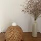 Vintage rattan flower pendant