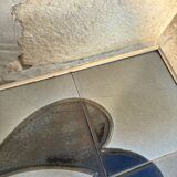 Vintage 1970s ceramic tile coffee table with chrome legs.