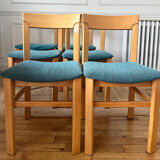 6 solid elm chairs from the 1970s