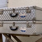 Vintage aluminum suitcases 1950