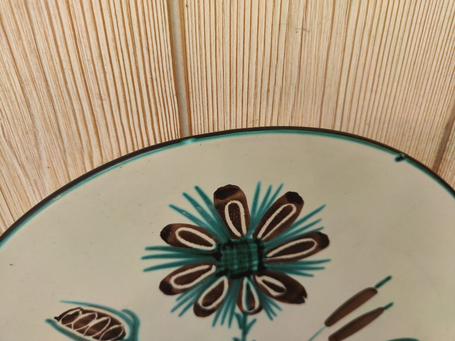 Large flowery dish by Robert Picault's workshop