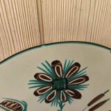 Large flowery dish by Robert Picault's workshop