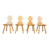 Vintage rustic Tiroler style dining chairs, 1960s
