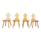 Vintage rustic Tiroler style dining chairs, 1960s