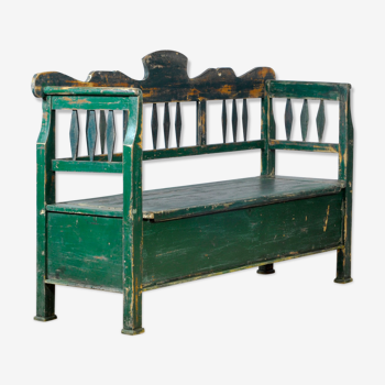 Banc antique avec coffre années 1920