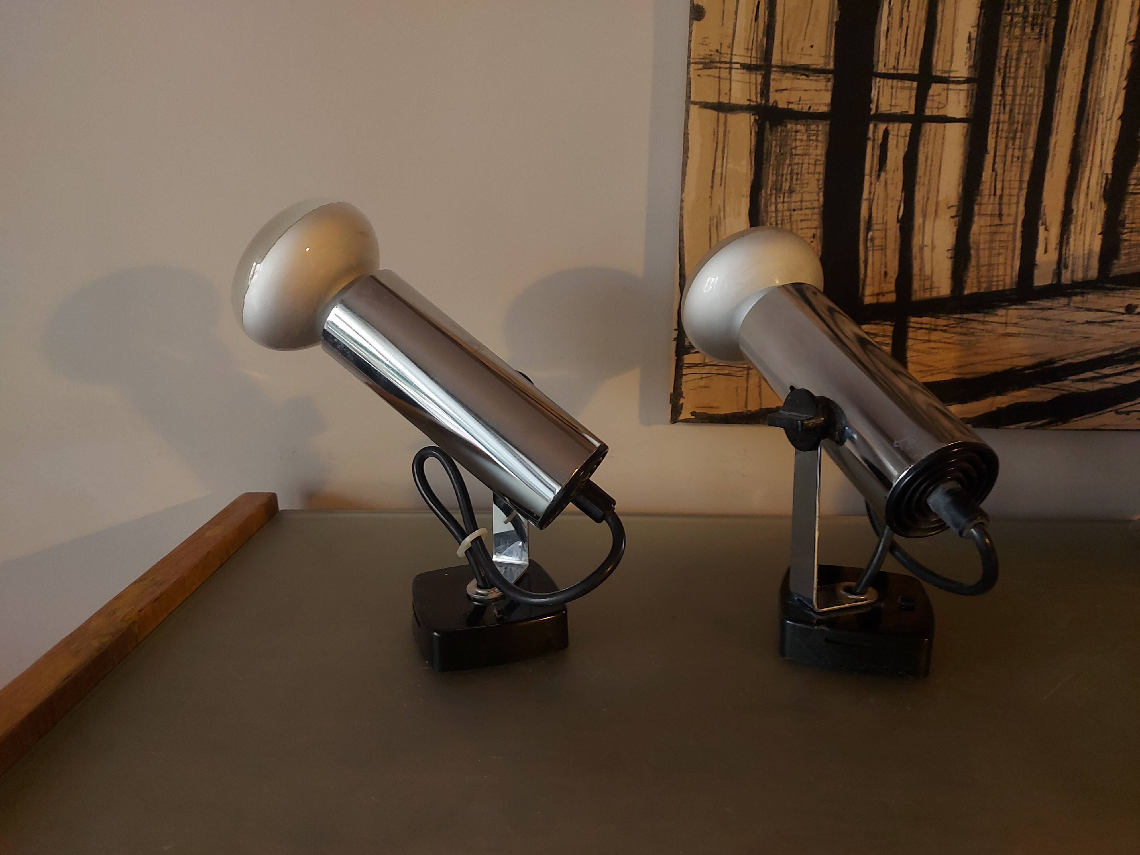 Two vintage Targetti spotlights