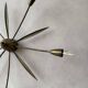 Lampe de plafond Sputnik en laiton des années 1950