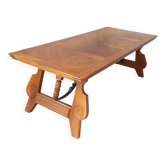 Large vintage table in solid walnut
