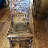 Table and 6 chairs, signed Dufin Honoré