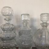 Lot 4 vintage decanters mismatched