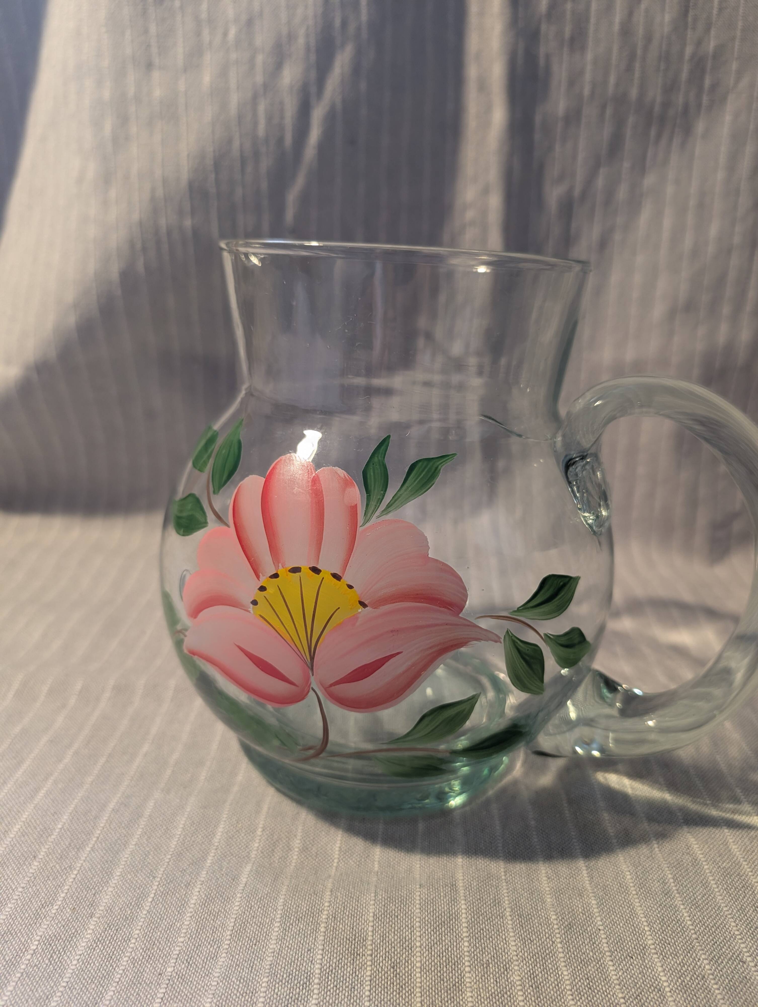 Decorative jug with floral pattern