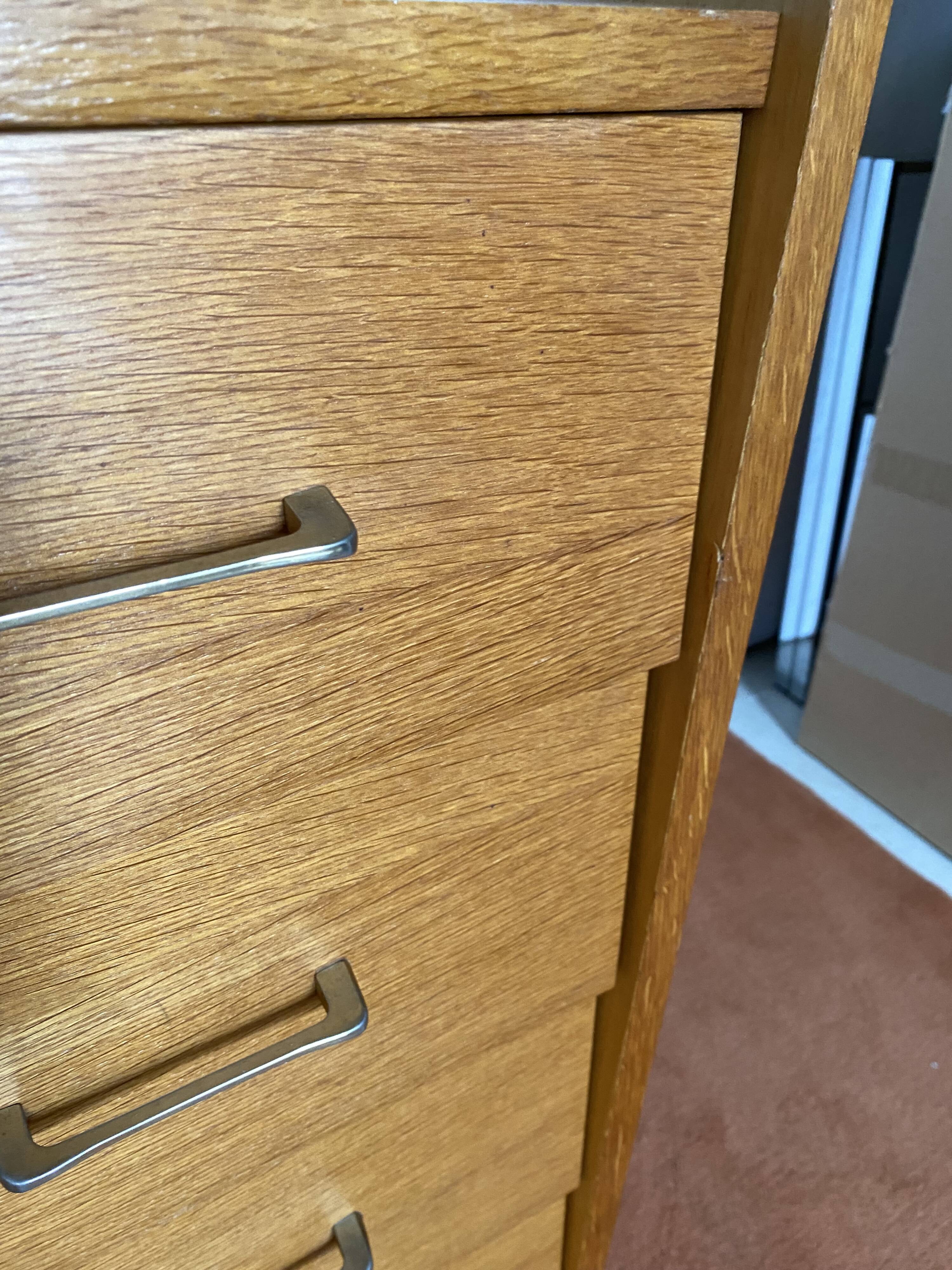 Vintage light oak chest of drawers