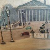 Adrien Raphaël Noulin huile sur toile Naïf/Paris,  la Concorde.