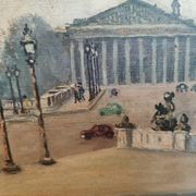 Adrien Raphaël Noulin oil on canvas Naïve/Paris, the Concorde.