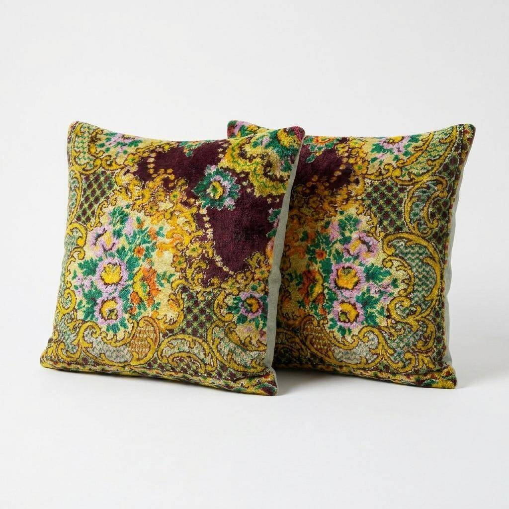 Set of 2 vintage kilim cushion covers 51x51 cm