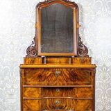 Antique Two-Part Dresser with Mirror, 1890s