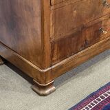 Late 19th century Louis Philippe chest of drawers in walnut and fir