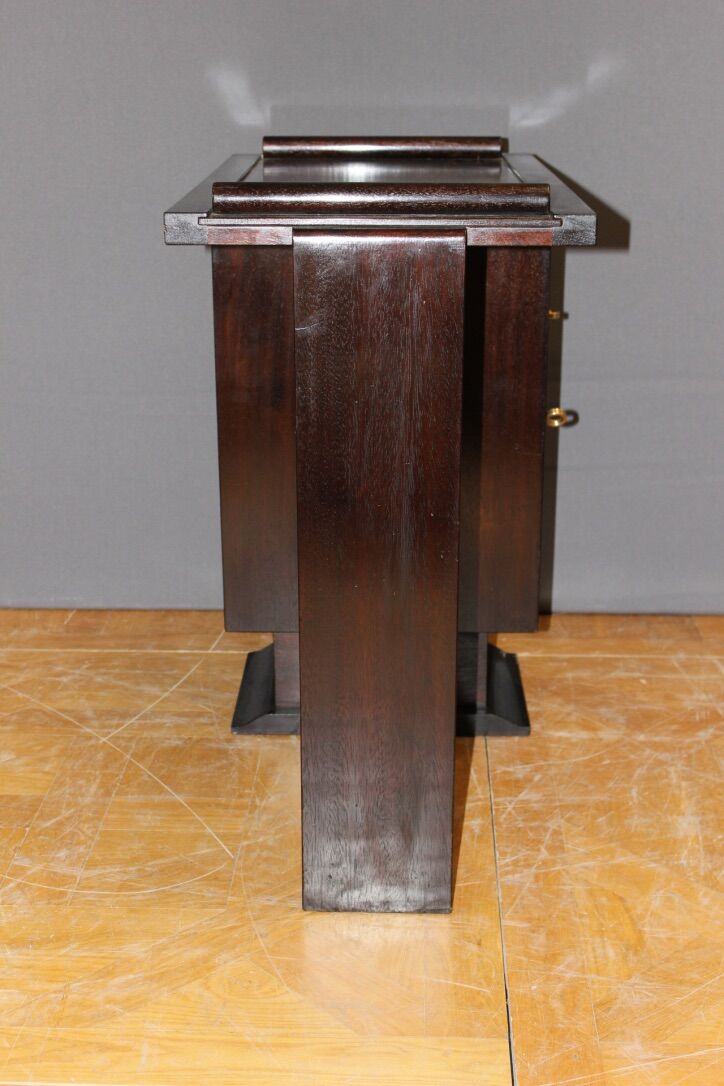 Mahogany art deco desk or console