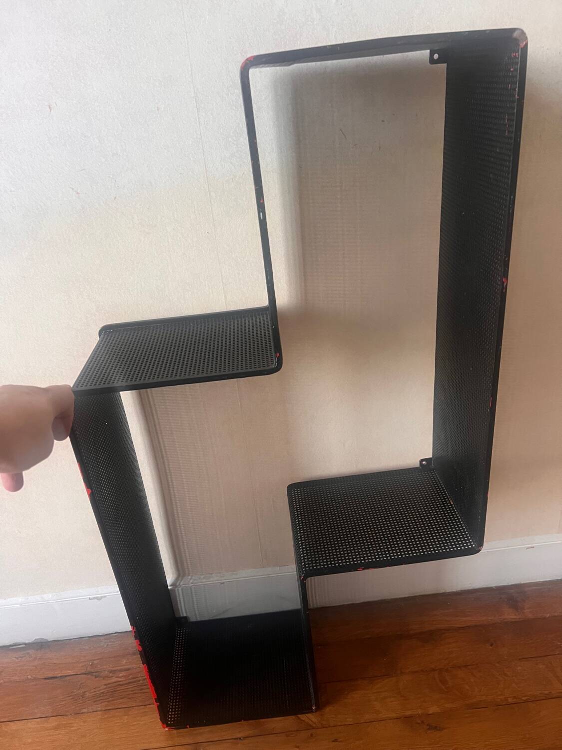 Dedal shelf, maze, Mathieu MATEGOT, original black