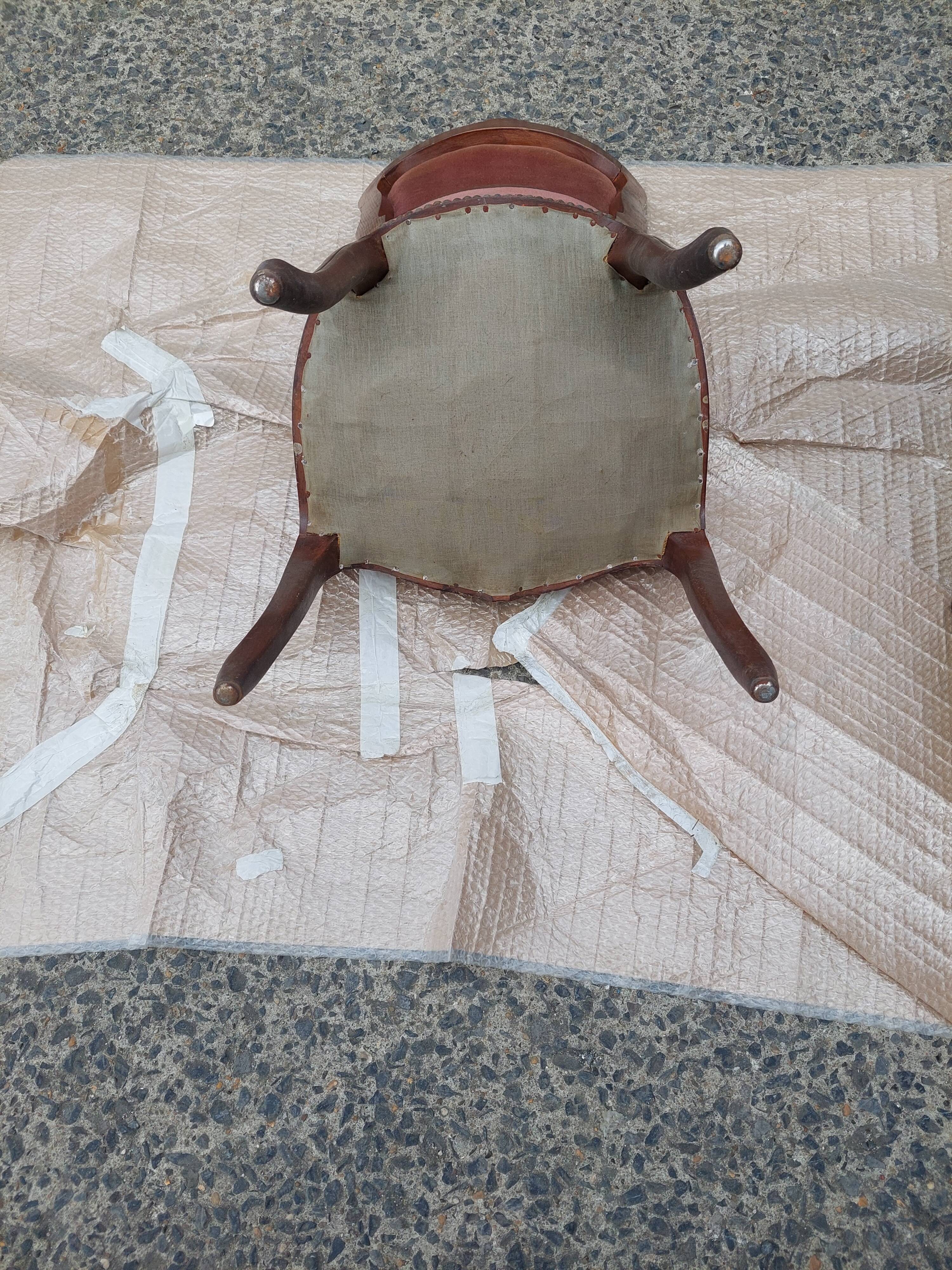 Set of 3 Louis Philippe style chair in walnut