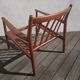 Scandinavian Glostrup Møbelfabrik in teak and fabric armchair