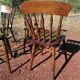 Set of 4 vintage reupholstered English country seat ltd bistro chairs