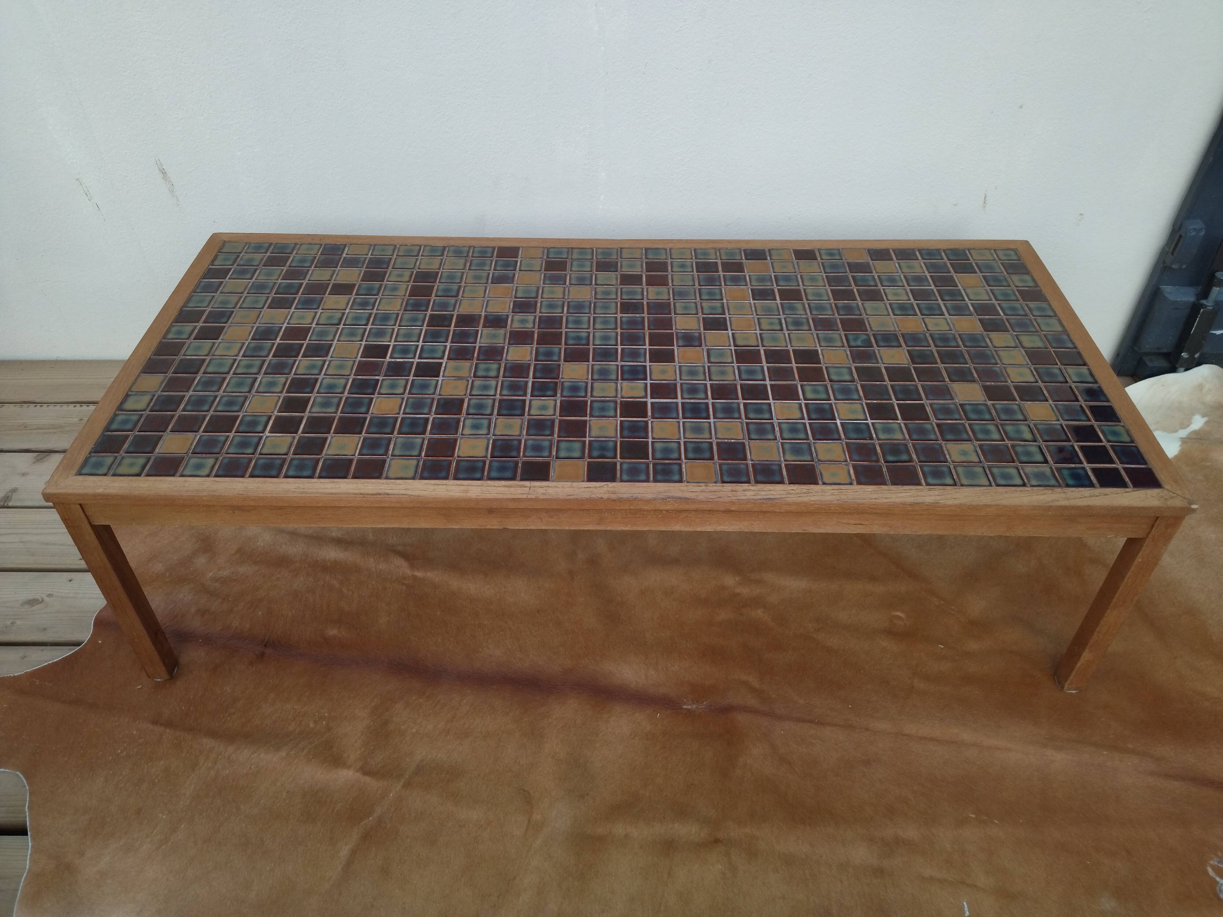 Wooden and ceramic coffee table