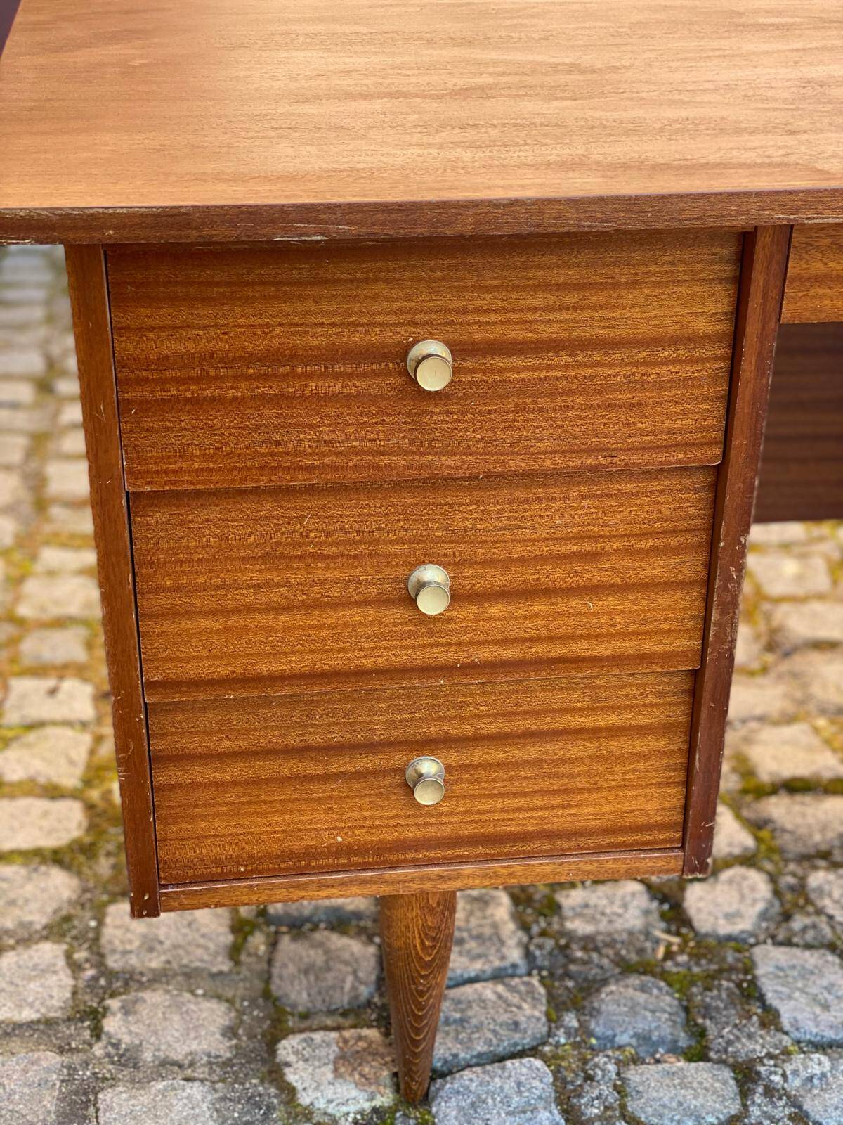 Scandinavian wooden desk from the 50s/60s, 140cm