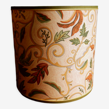 Cylindrical lampshade vintage autumn fabric
