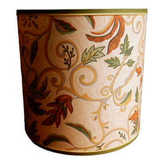 Cylindrical lampshade vintage autumn fabric