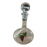 Glass and tin wine carafe