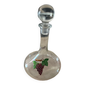 Glass and tin wine carafe