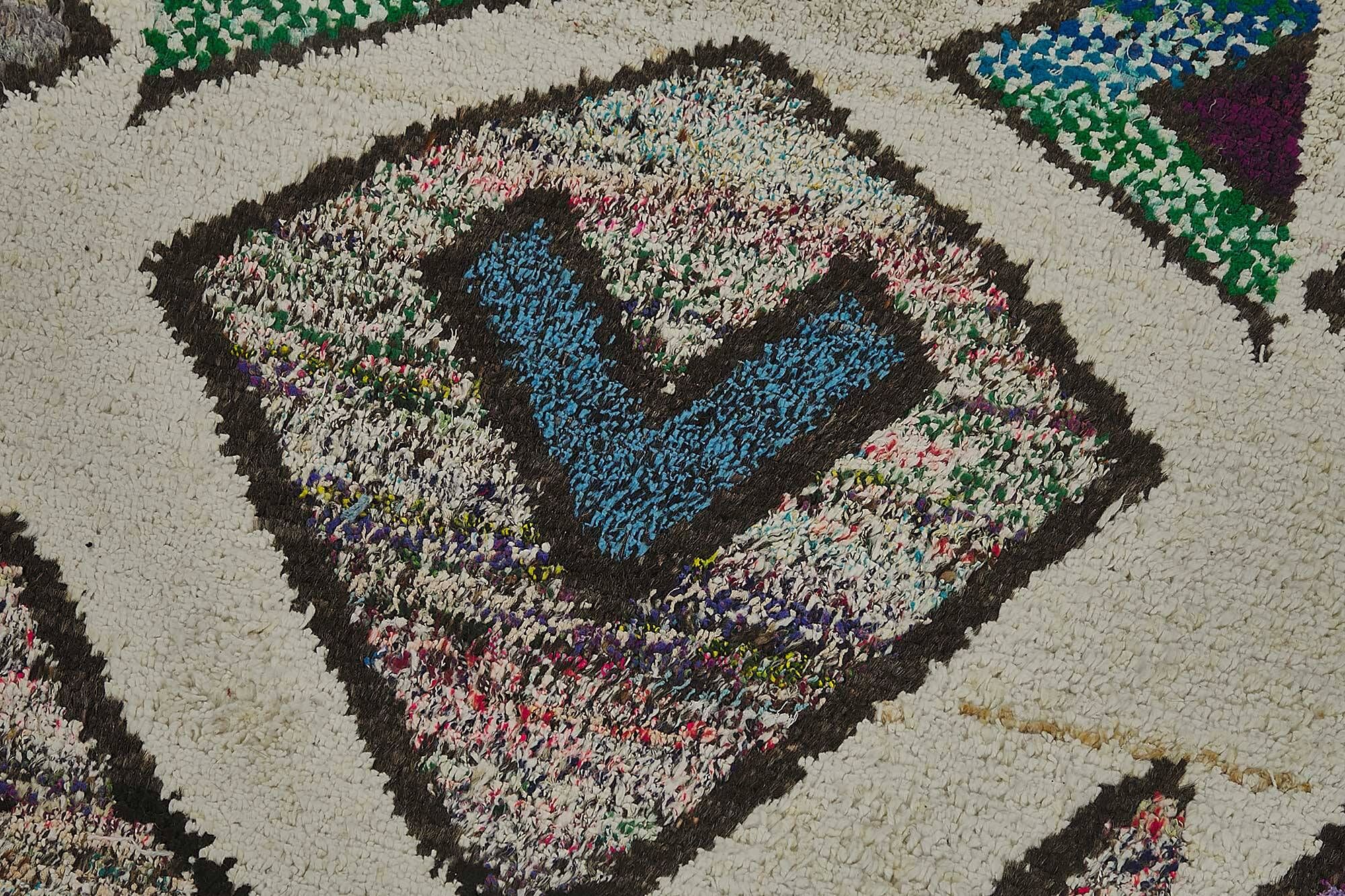 Handwoven Turkish Recycled Boho Rug 92 cm x 293 cm