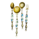 Vintage 1960s brass serving cutlery