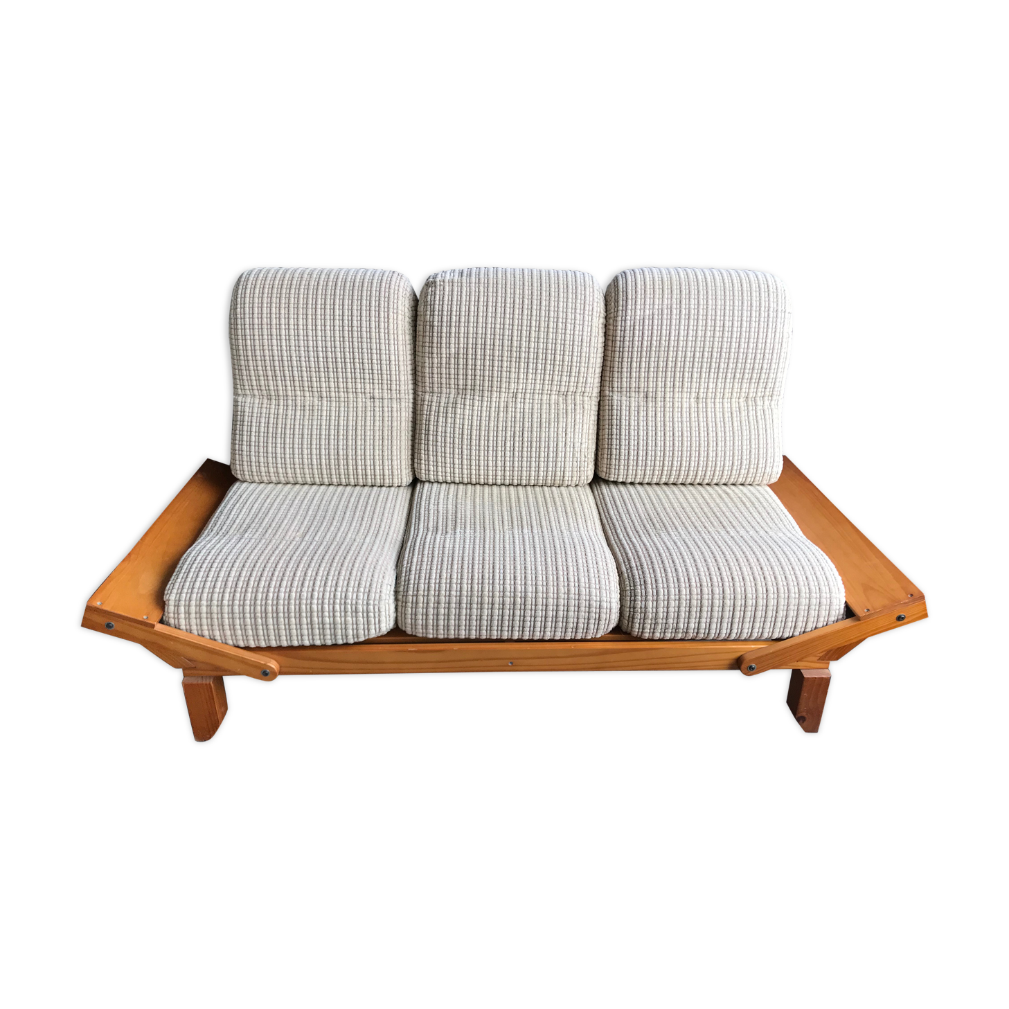 Sofa day bed vintage light wood