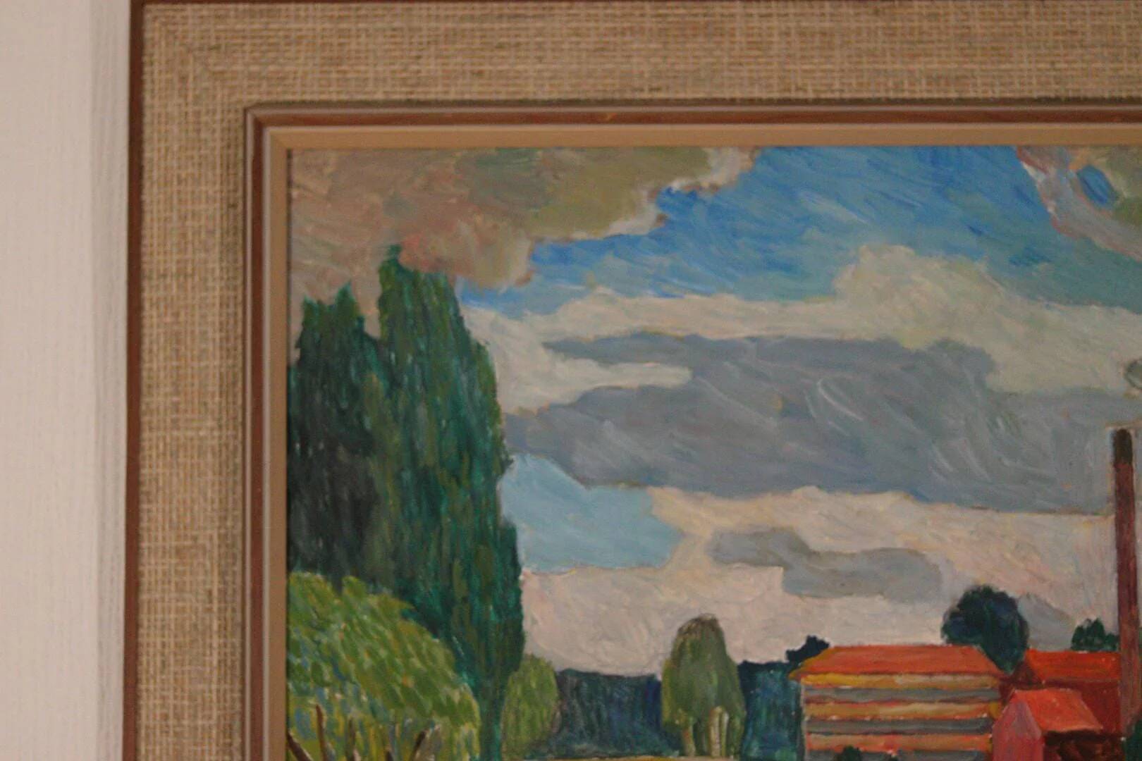 Original Swedish Oil on Panel – “Motif from Sundbyberg” by John Carlson