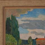 Original Swedish Oil on Panel – “Motif from Sundbyberg” by John Carlson
