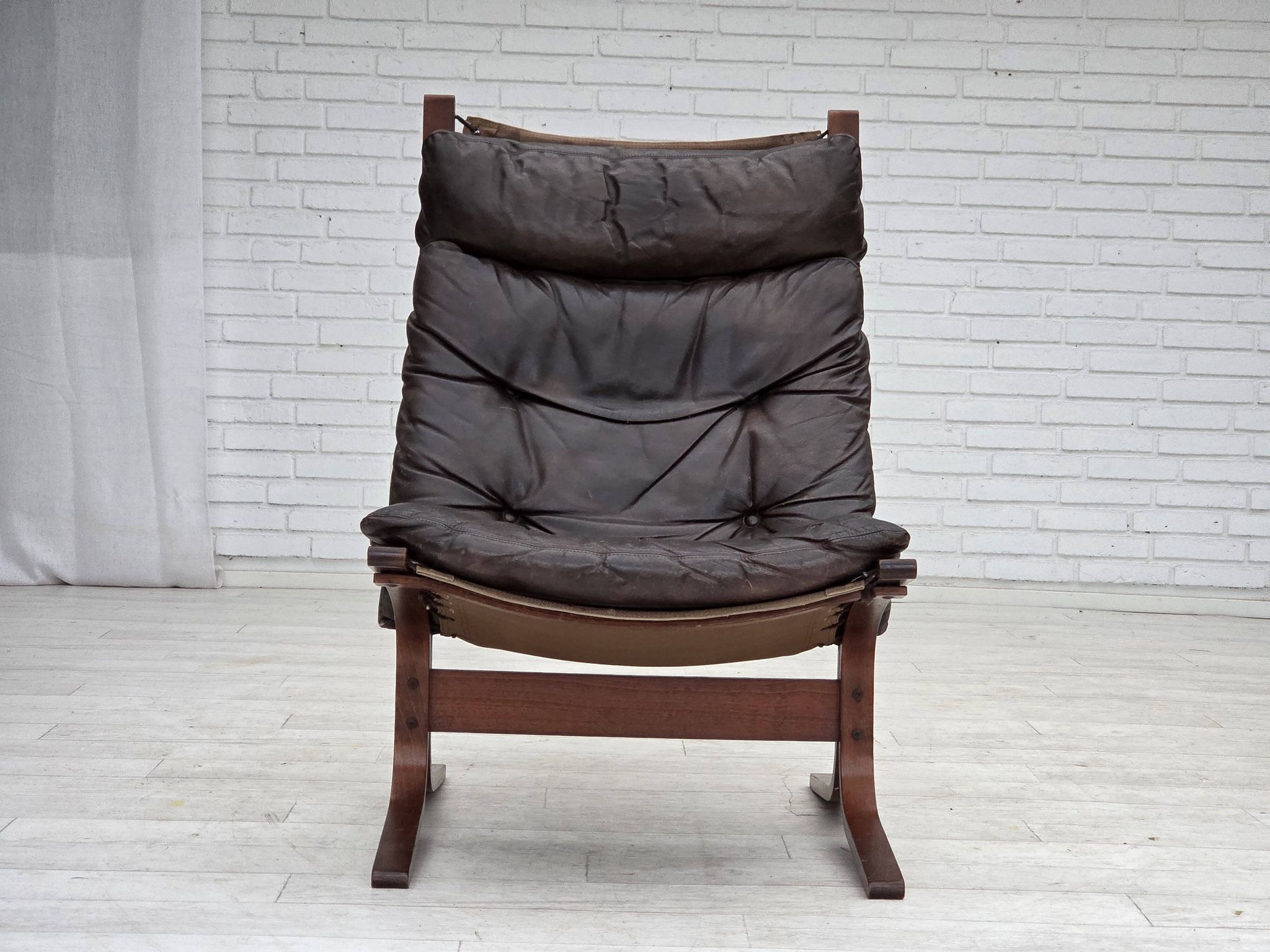 1970s, Norwegian design by Ingmar Relling, model "Siesta", leather.
