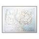 Uruguay, period map, 1887, Authentic.