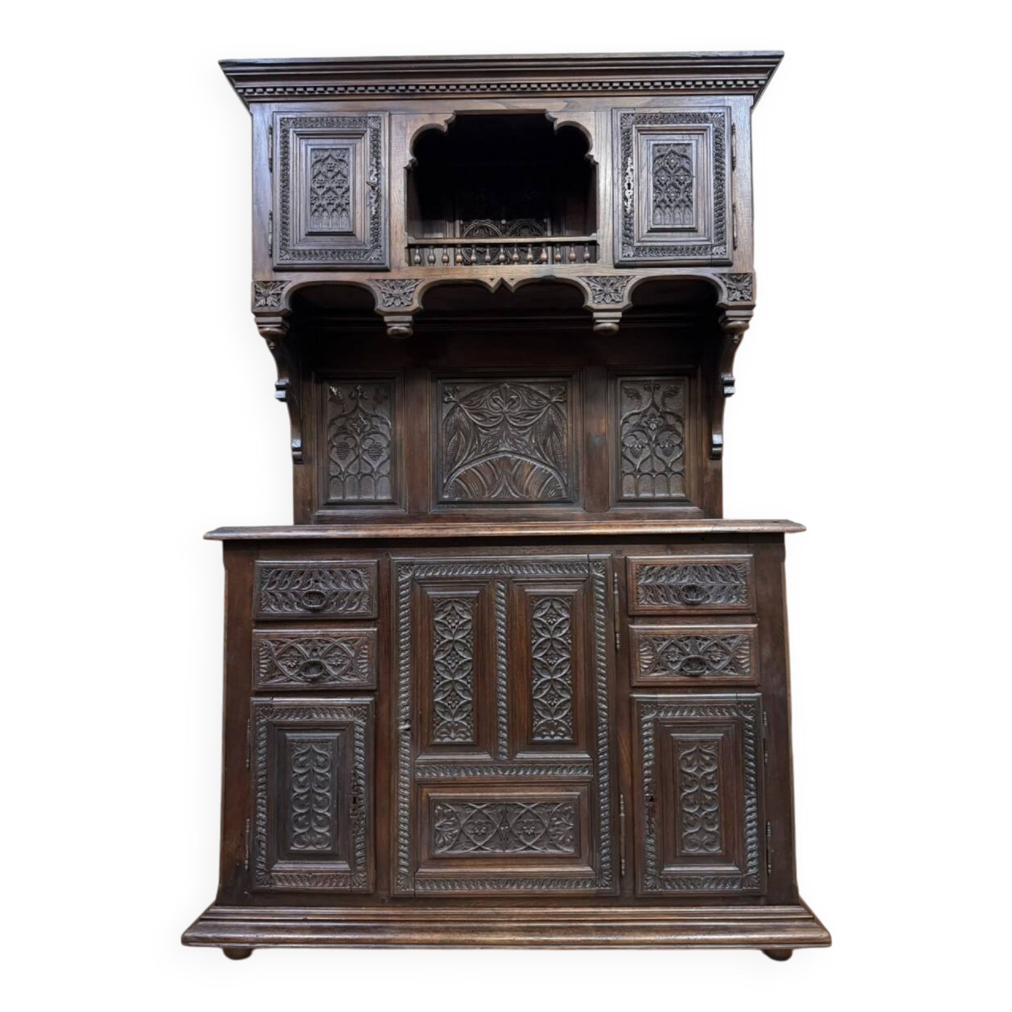 Renaissance Style Cabinet in Carved Wood circa 1850