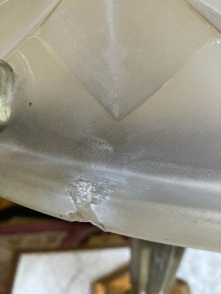 Art Deco period lamp in glass and brass