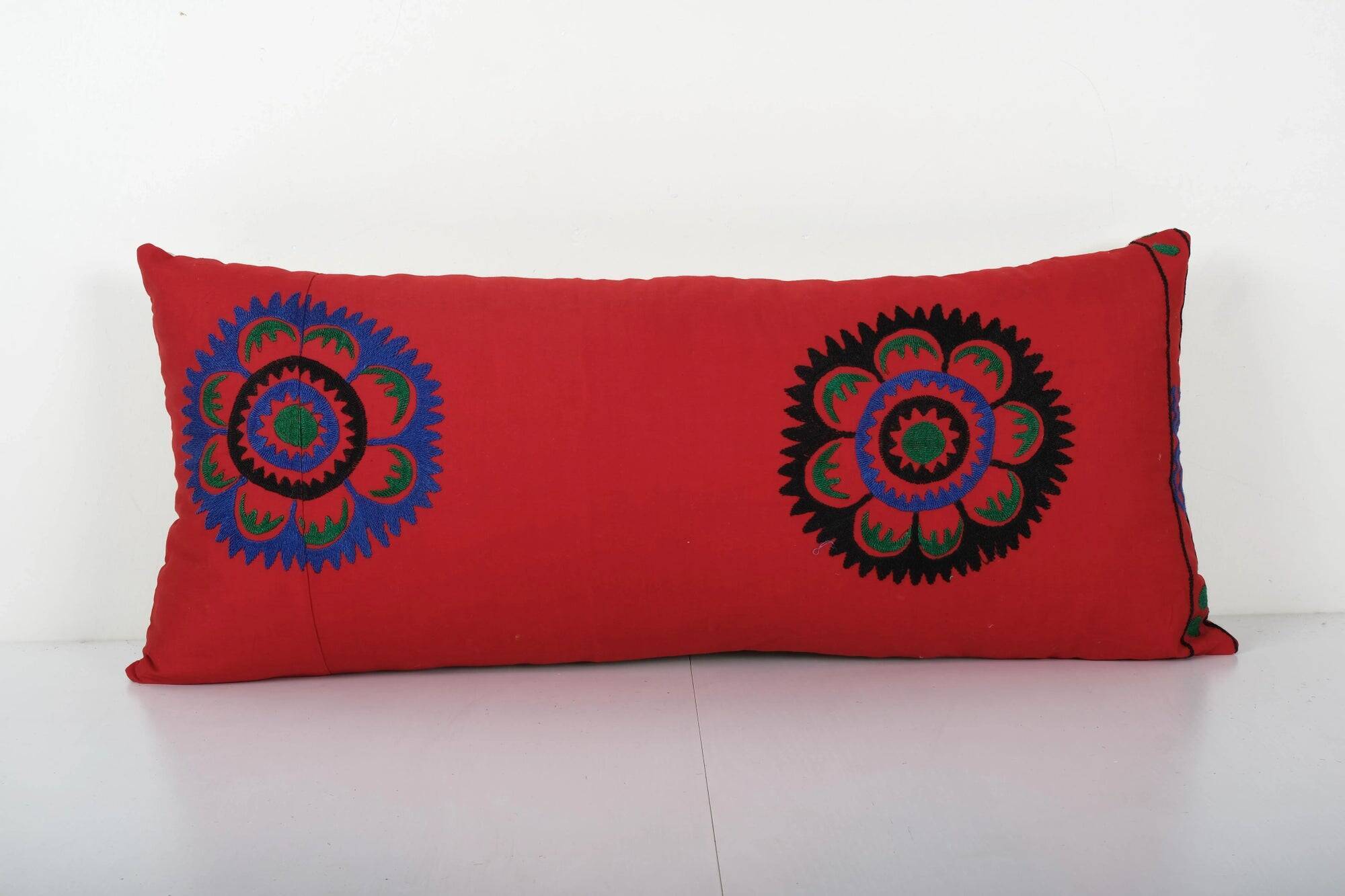 Vintage embroidered cushion cover 81x36 cm