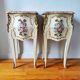 Pair of painted Louis XV style bedside tables