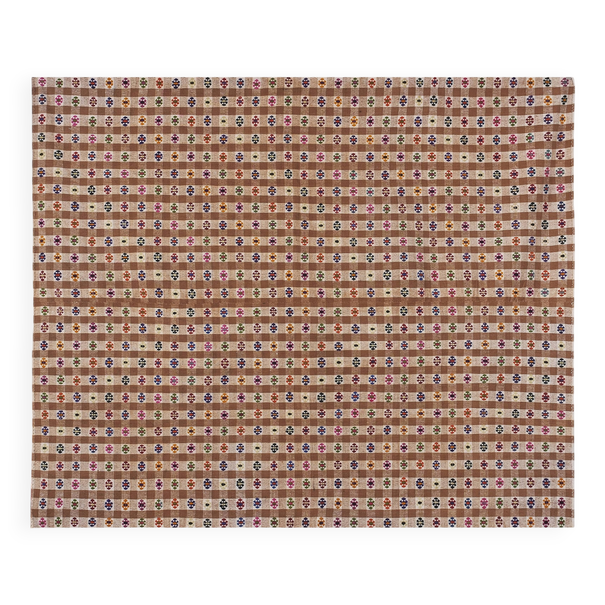 Vintage Turkish Oushak Rug Handwoven 202x246 cm