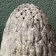 Pair of pine cones in reconstituted stone