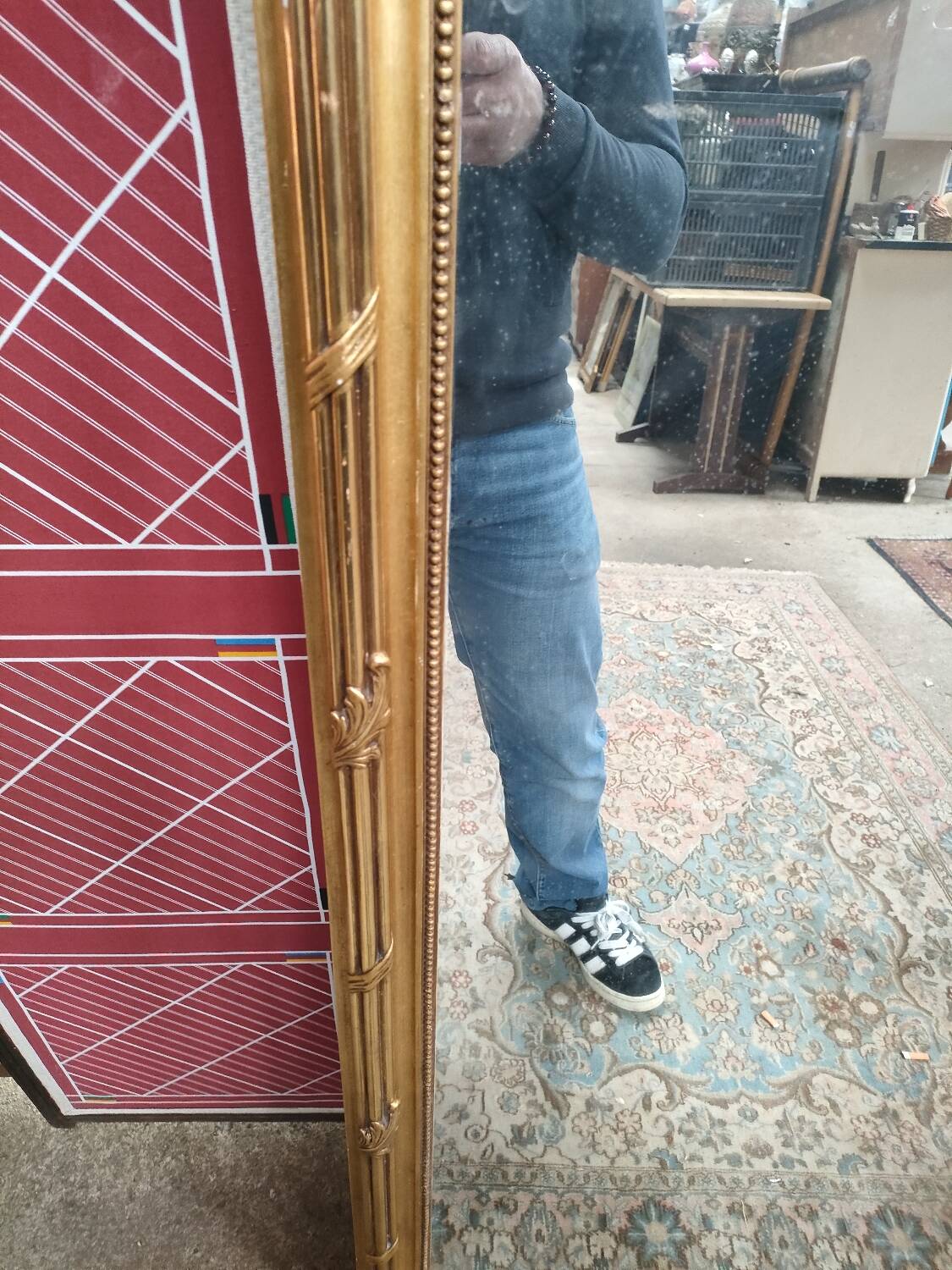 Large Louis XVI mercury mirror