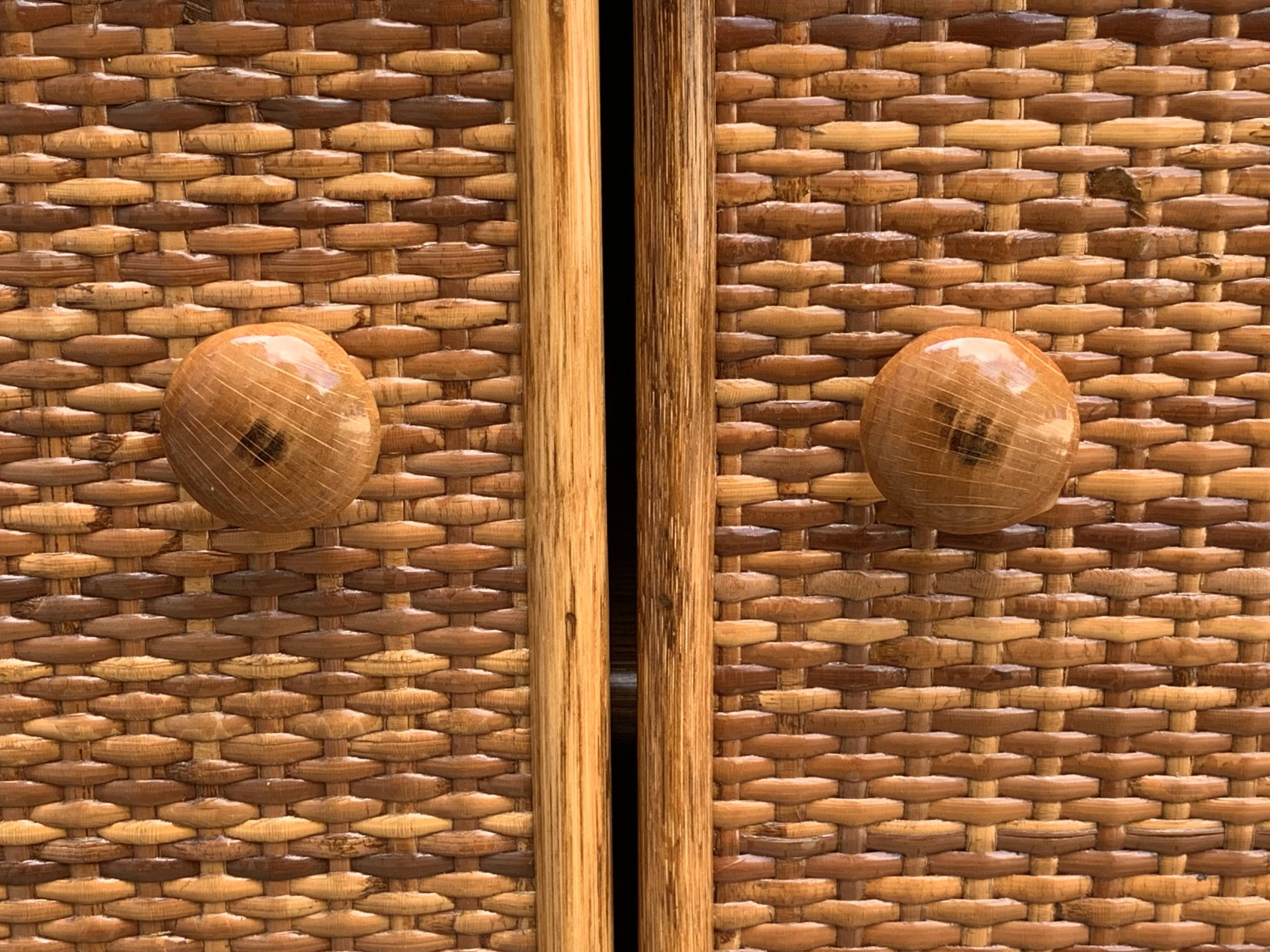 Oak rattan and woven wicker furniture 1980